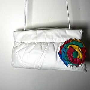 Vintage Genuine leather Samir clutch multicolor colorblock bag NWOT